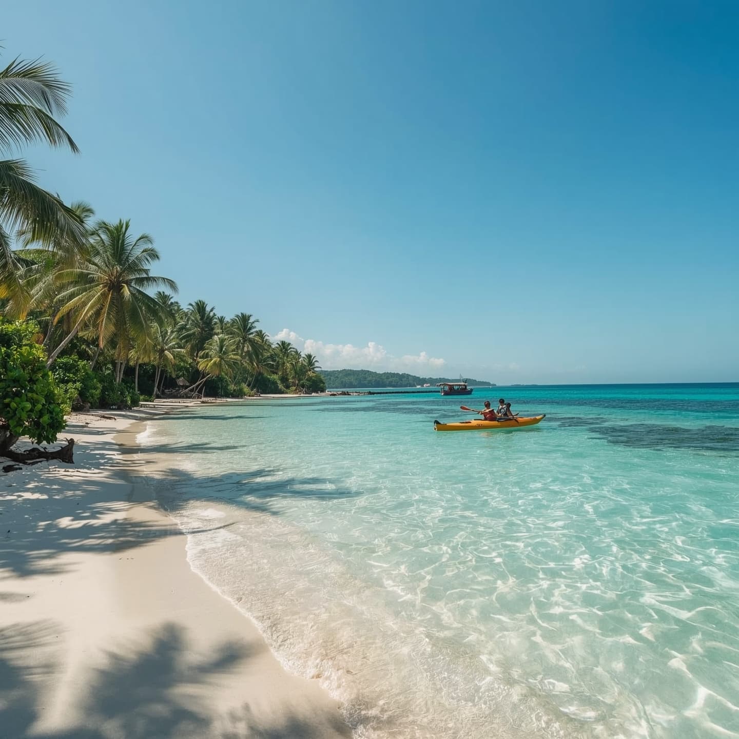 Tropical beach at Isla Paraiso